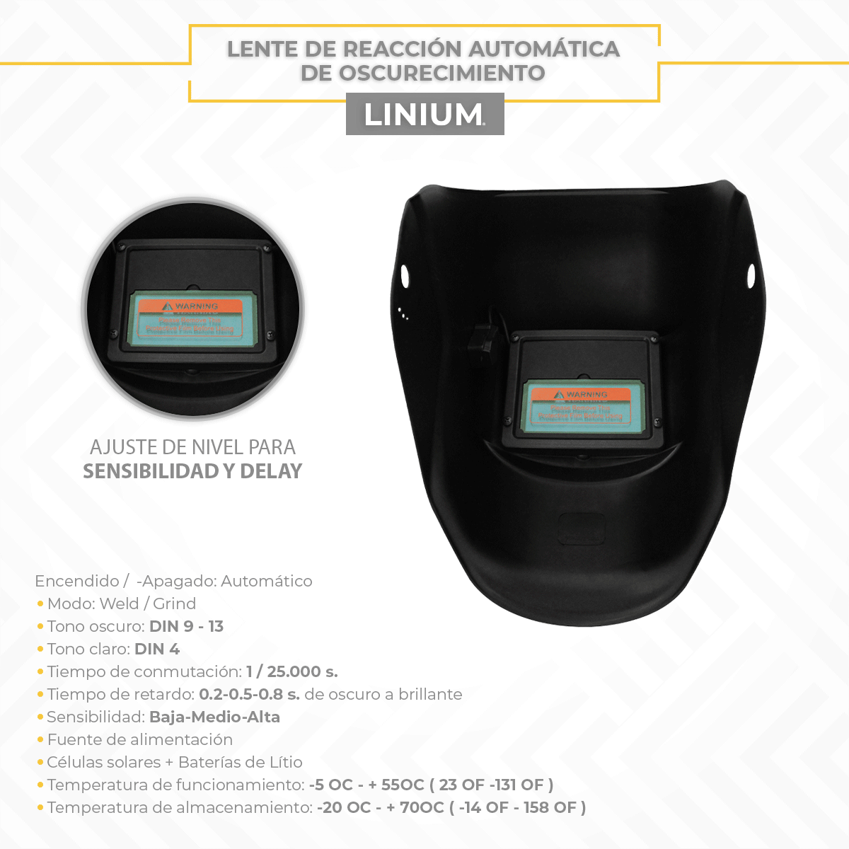 Foto 4 pulgar | Careta Para Soldar Linium Industrial Solar Estrellas