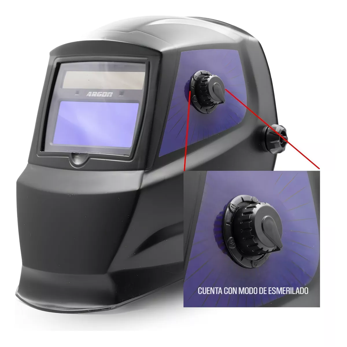 Foto 2 | Careta Soldador Electrónica Argón Soldar Casco Sombra Eo Safe Imports Esi-17112 Negro