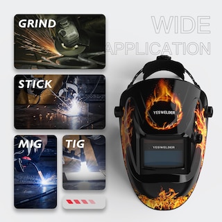 Foto 4 | Casco De Soldadura Yeswelder True Color Solar Con Oscurecimiento Automático Lyg-l500a-b - Venta Internacional.