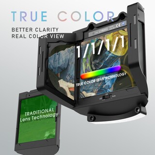 Foto 2 | Casco De Soldadura Yeswelder De Oscurecimiento Automático Con 6 Sensores De Arco Tipo C - Venta Internacional.
