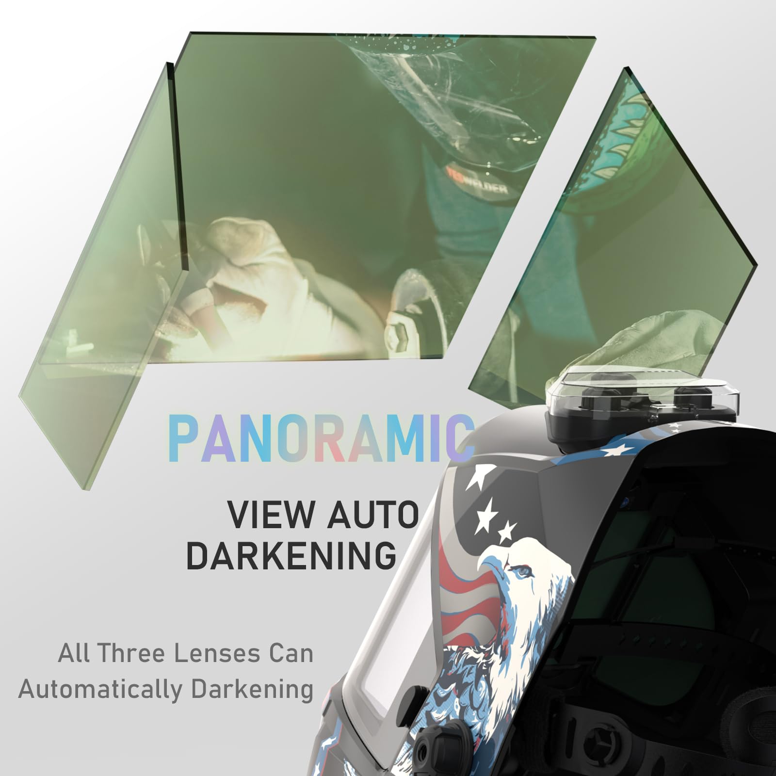 Foto 5 | Casco De Soldadura Yeswelder De Oscurecimiento Automático Con 6 Sensores De Arco Tipo C - Venta Internacional.