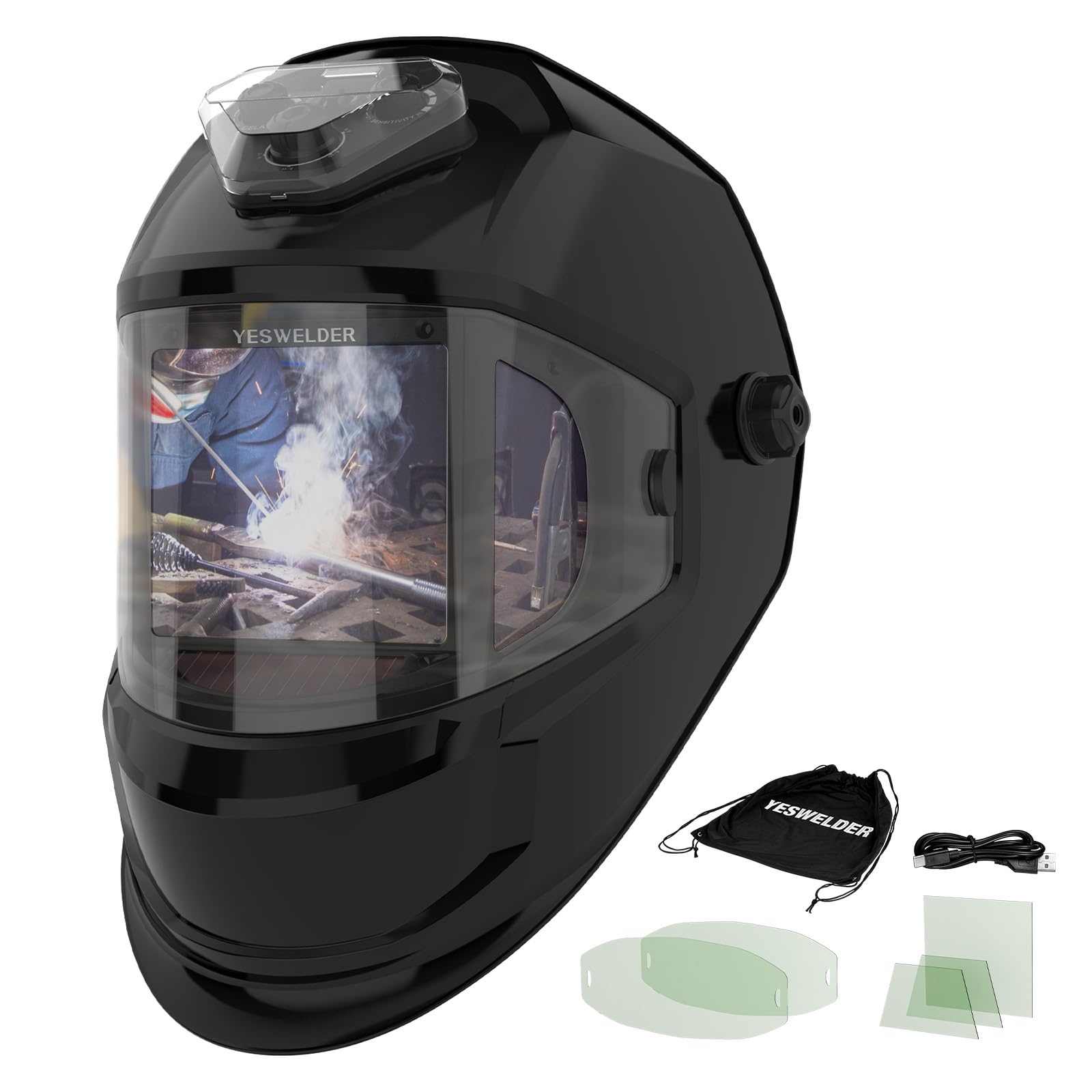 Foto 2 pulgar | Casco De Soldadura Yeswelder De Oscurecimiento Automático Con 6 Sensores De Arco - Venta Internacional.