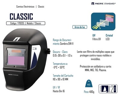 Foto 6 | Careta Electrónica Pacific Standard Classic 2 Sen Som/aut
