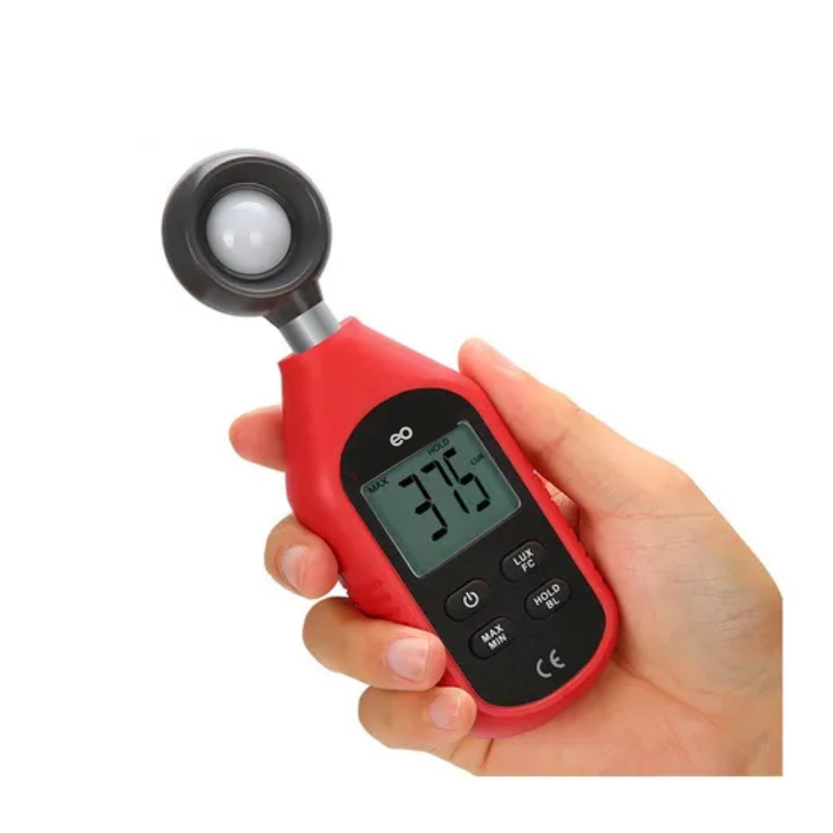 Foto 3 pulgar | Mini Medidor De Luz Luxómetro Digital. Eo Safe Imports Esi-19416 Rojo