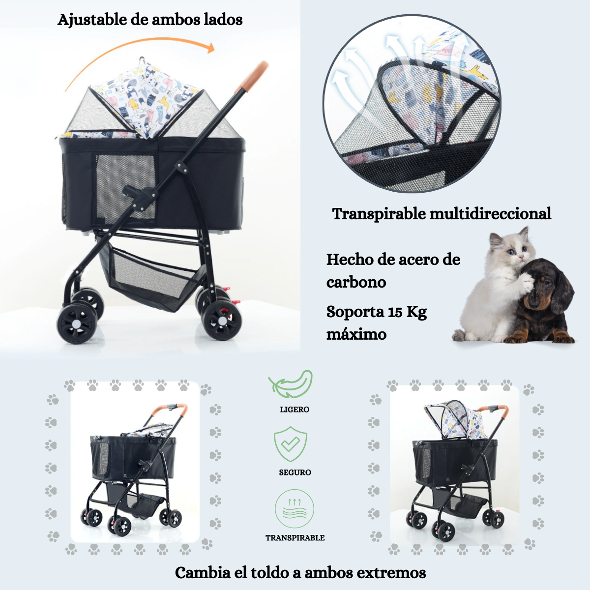 Foto 3 pulgar | Carriola para Mascotas Komfort Multiusos