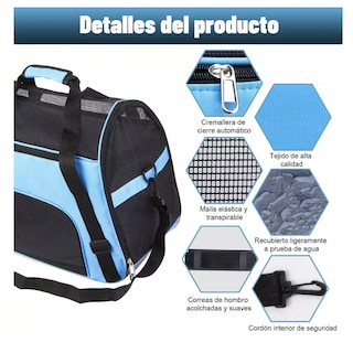 Foto 3 | Transportadora Para Perro Gatos Viaje Mascota Bolsa Portátil