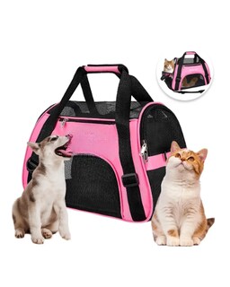 Foto 1 | Mochila Transportadora Bolsa Mascota Perro Gato Viaje Chica Color Rosa