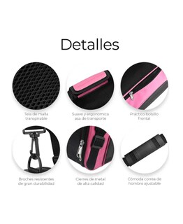 Foto 3 | Mochila Transportadora Bolsa Mascota Perro Gato Viaje Chica Color Rosa