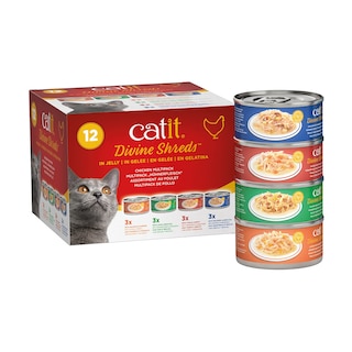 Foto 1 | Adorno De Comida Para Gatos Catit Divine Shreds In Jelly Chicken X4 - Venta Internacional.