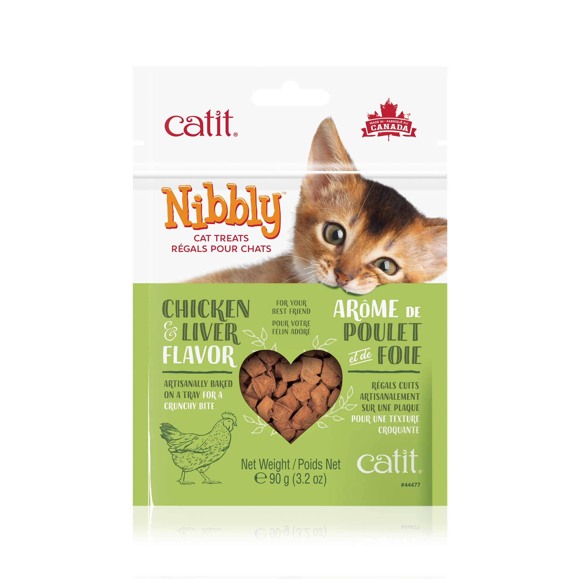 Cat Treats Catit Nibbly Healthy, Pollo E Hígado Horneados, 90 G - Venta Internacional.