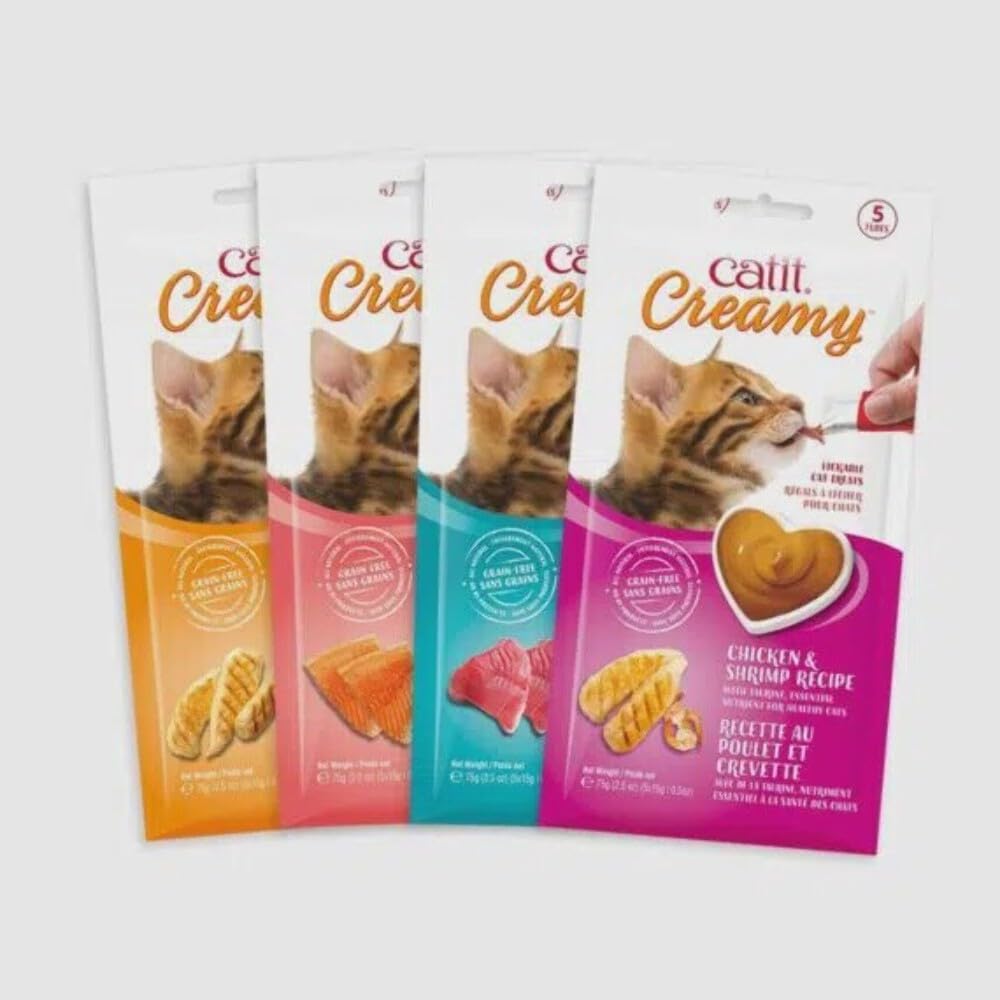 Foto 3 pulgar | Lickable Cat Treat Catit, Sabor Cremoso A Atún, Paquete De 12 - Venta Internacional.