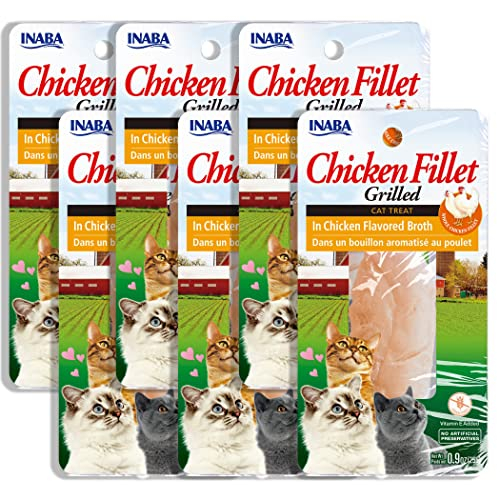 Filete De Pollo A La Parrilla Natural Inaba De Cat Treats, 25 G X 6 - Venta Internacional.