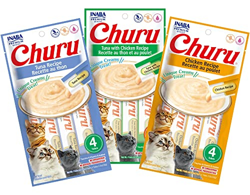 Foto 2 pulgar | Inaba Churu Puré Cremoso Lamible Cat Treats 3 Flavor Variety Pack De 12 Tubos - Venta Internacional.