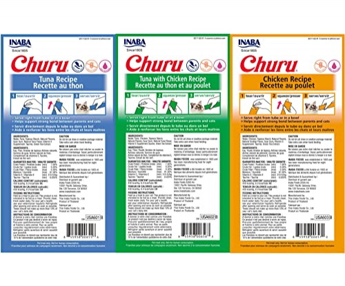 Foto 3 pulgar | Inaba Churu Puré Cremoso Lamible Cat Treats 3 Flavor Variety Pack De 12 Tubos - Venta Internacional.