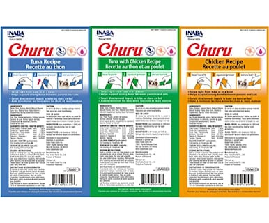 Foto 2 | Inaba Churu Puré Cremoso Lamible Cat Treats 3 Flavor Variety Pack De 12 Tubos - Venta Internacional.
