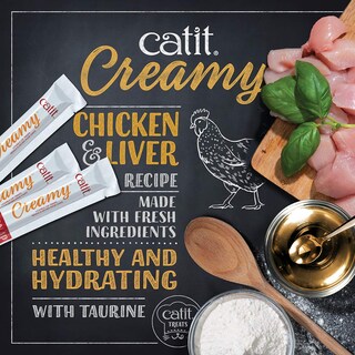 Foto 2 | Golosina Cremosa Para Gatos, Pollo E Hígado, 30 X 15 Ml, De Catit - Venta Internacional.