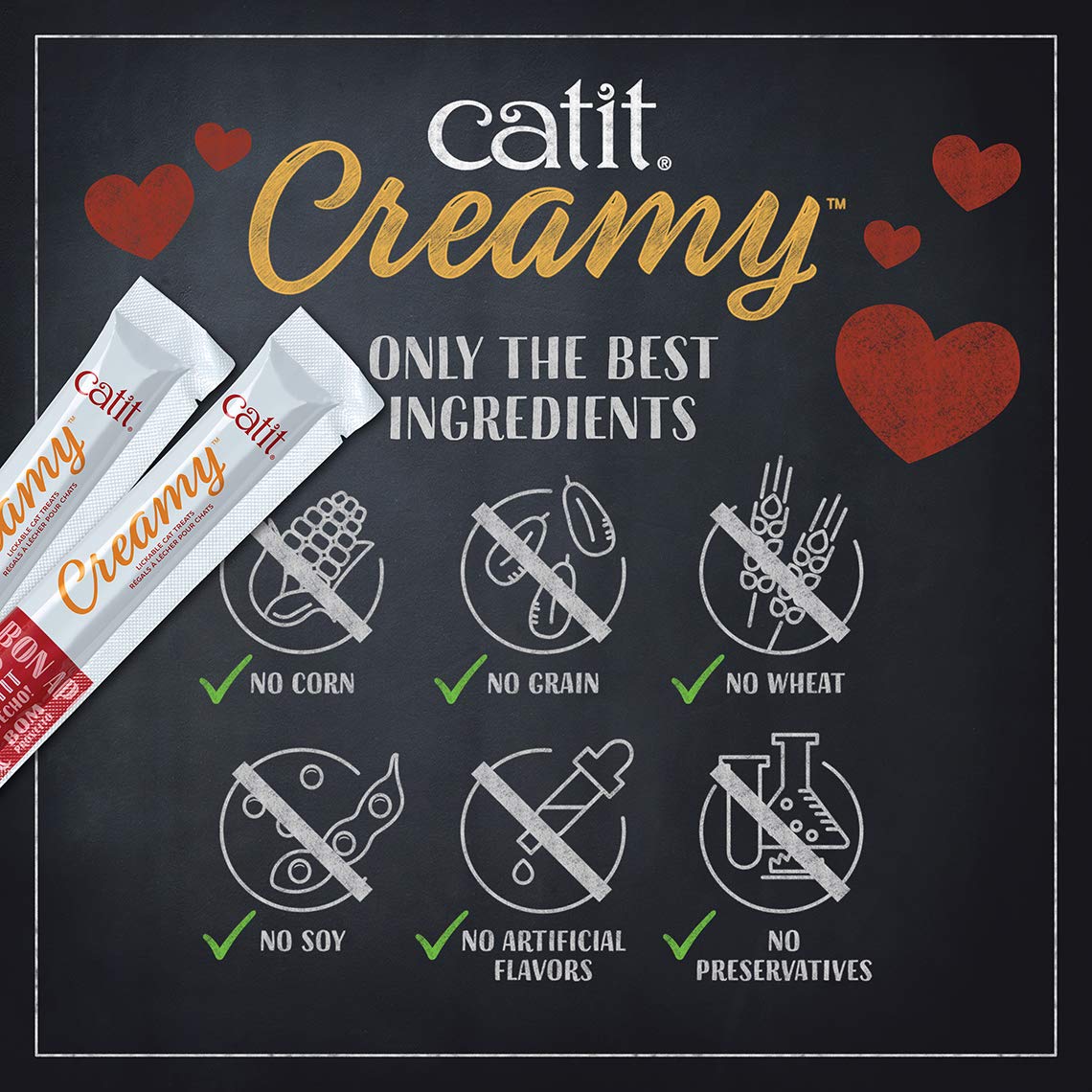 Foto 3 | Golosina Cremosa Para Gatos, Pollo E Hígado, 30 X 15 Ml, De Catit - Venta Internacional.