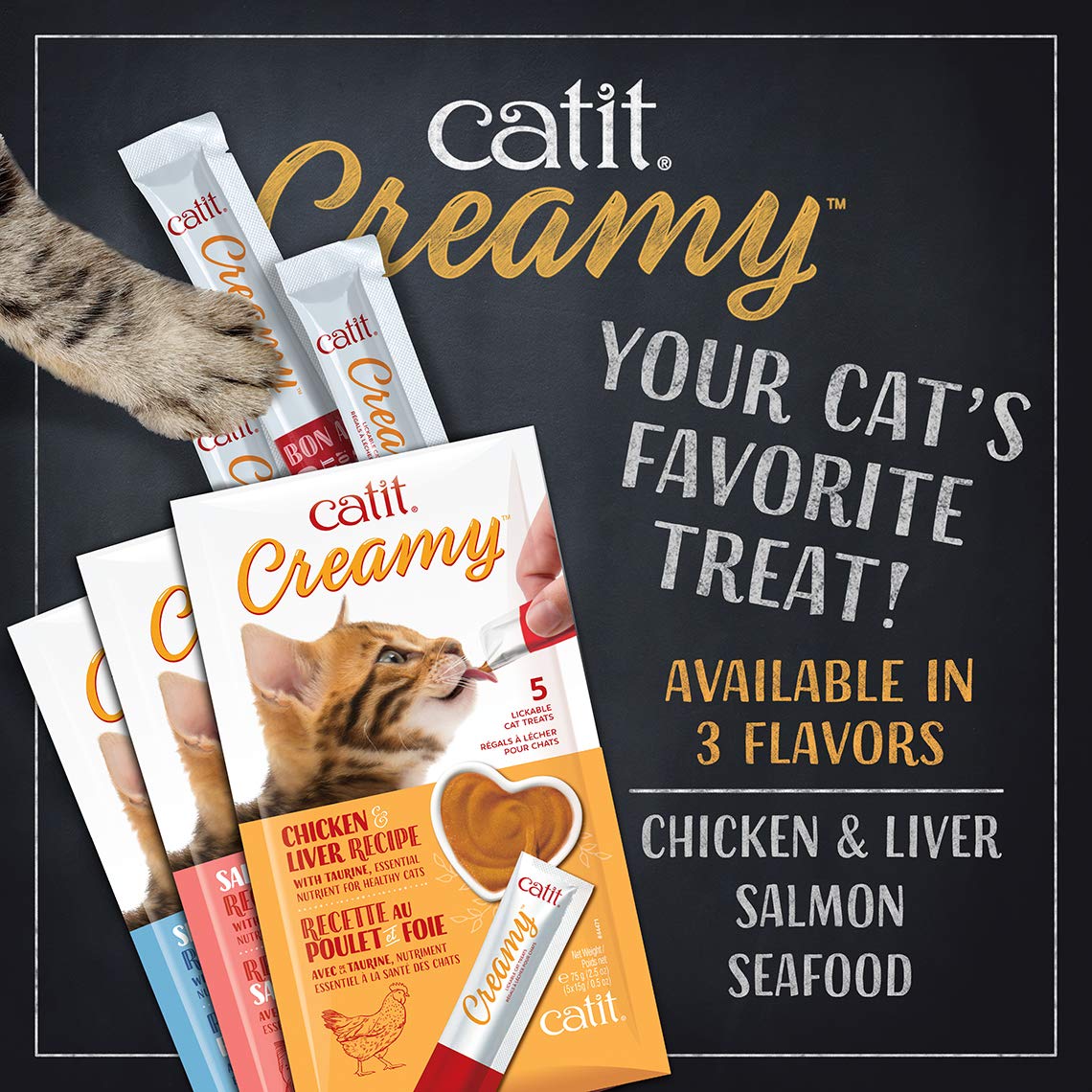 Foto 5 | Golosina Cremosa Para Gatos, Pollo E Hígado, 30 X 15 Ml, De Catit - Venta Internacional.