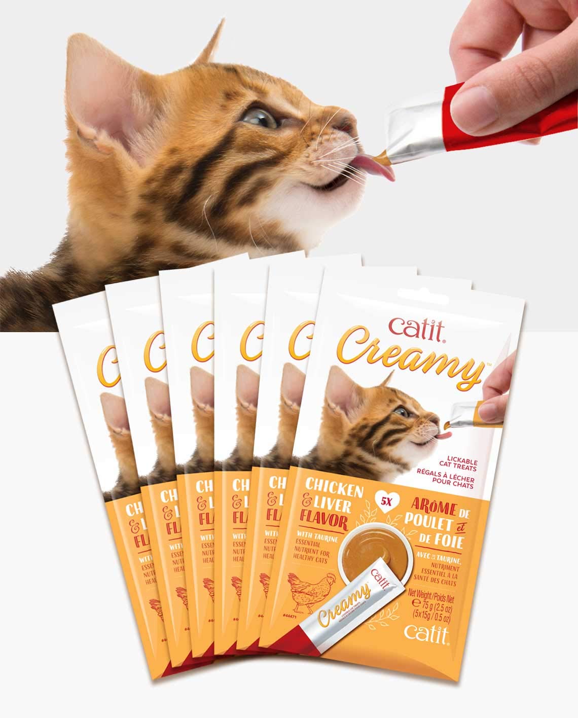 Foto 8 pulgar | Golosina Cremosa Para Gatos, Pollo E Hígado, 30 X 15 Ml, De Catit - Venta Internacional.
