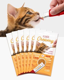 Foto 7 | Golosina Cremosa Para Gatos, Pollo E Hígado, 30 X 15 Ml, De Catit - Venta Internacional.