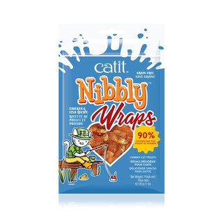 Foto 1 | Cat Treat Catit Nibbly Wraps Para Pollo Y Pescado Sin Cereales, 30 Ml - Venta Internacional.