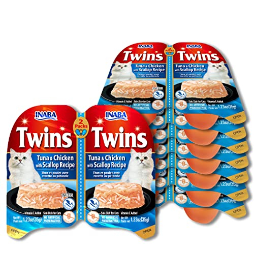 Comida Para Gatos Inaba Twins, Pollo Desmenuzado Y Caldo En Gelatina, 550 Ml - Venta Internacional.