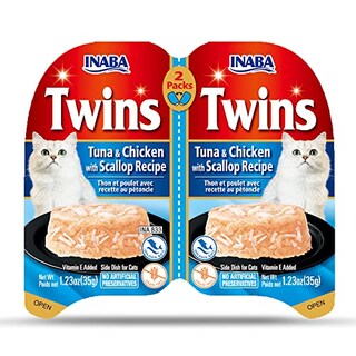 Foto 3 | Comida Para Gatos Inaba Twins, Pollo Desmenuzado Y Caldo En Gelatina, 550 Ml - Venta Internacional.