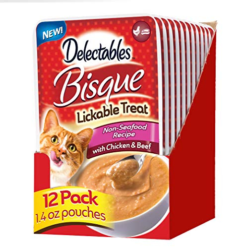 Wet Cat Treats Hartz Delectables, Sopa De Pollo Sin Mariscos  - Venta Internacional.