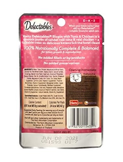 Foto 3 | Deliciosas Golosinas Húmedas Para Gatitos Con Atún Y Pollo ( - Venta Internacional.