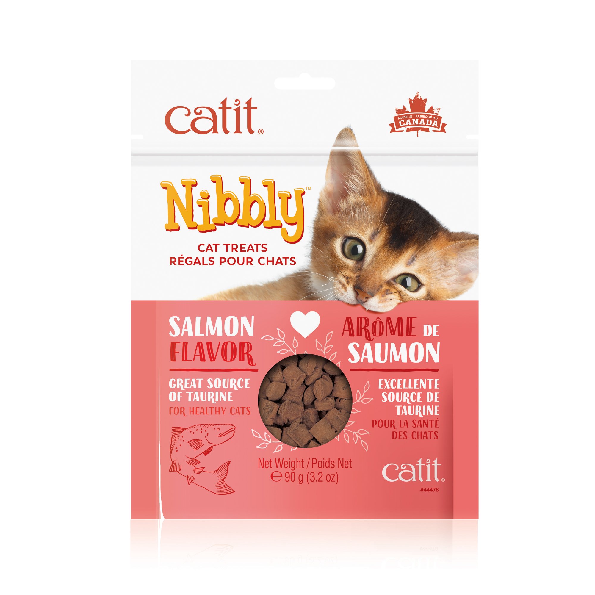 Cat Treat Catit Nibbly Sabor Salmon, 90 G, 3 Paquetes - Venta Internacional.