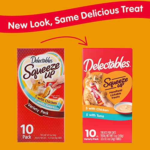 Foto 2 | Cat Treats Hartz Delectables Squeeze Up, Pollo Y Atún, 10 Unidades - Venta Internacional.