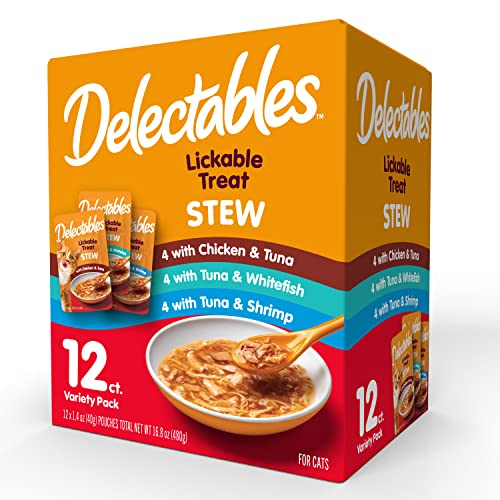 Wet Cat Treats Hartz Delectables, Paquete Variado De 12 X 40 G - Venta Internacional.