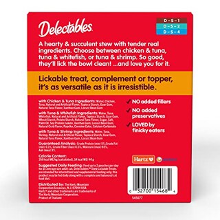 Foto 3 | Wet Cat Treats Hartz Delectables, Paquete Variado De 12 X 40 G - Venta Internacional.