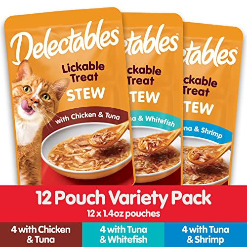 Foto 5 pulgar | Wet Cat Treats Hartz Delectables, Paquete Variado De 12 X 40 G - Venta Internacional.