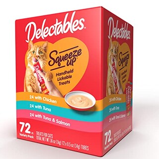 Foto 1 | Cat Treats Hartz Delectables Squeeze Up, Paquetes Variados, 72 Unidades - Venta Internacional.