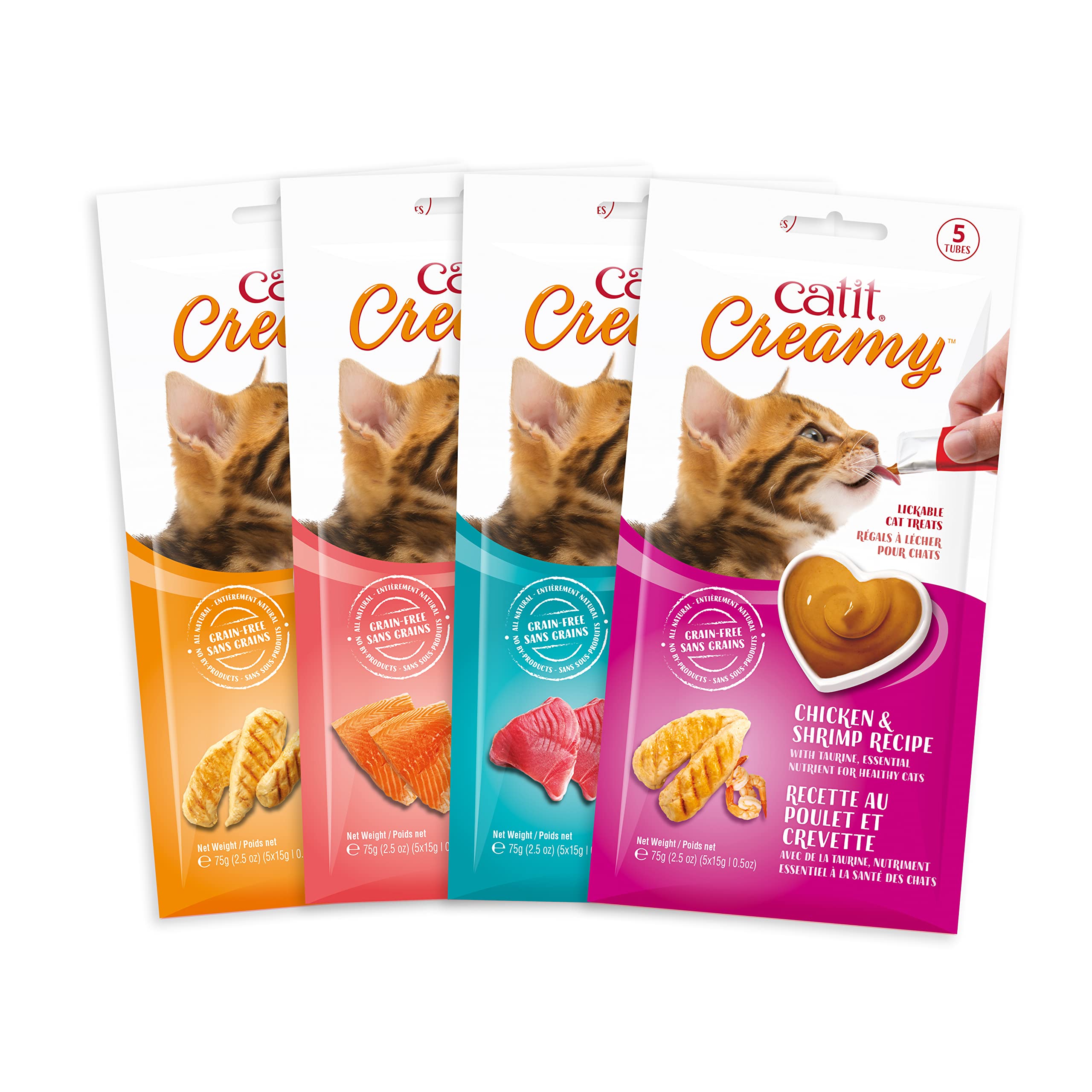 Foto 7 pulgar | Cat Treat Catit, Cremoso Y Lamible, Sabor A Atún, Paquete De 5 - Venta Internacional.