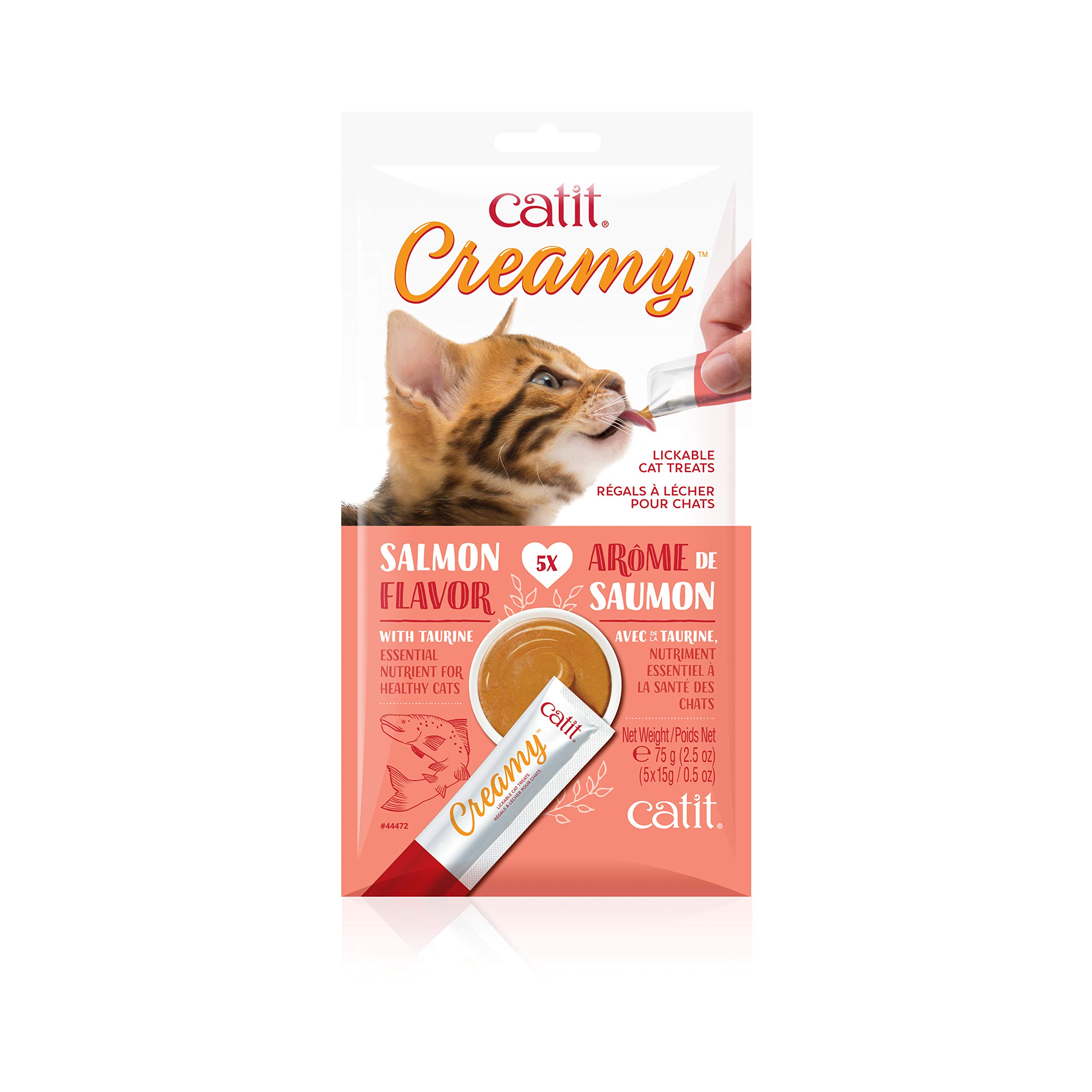 Cat Treat Catit, Cremoso Y Lamible, Sabor A Salmón, 30 Unidades - Venta Internacional.