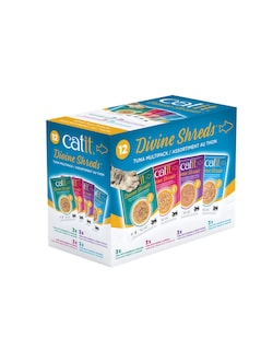 Foto 1 | Adorno De Comida Para Gatos Catit Divine Shreds Premium Tuna, Paquete De 12 - Venta Internacional.