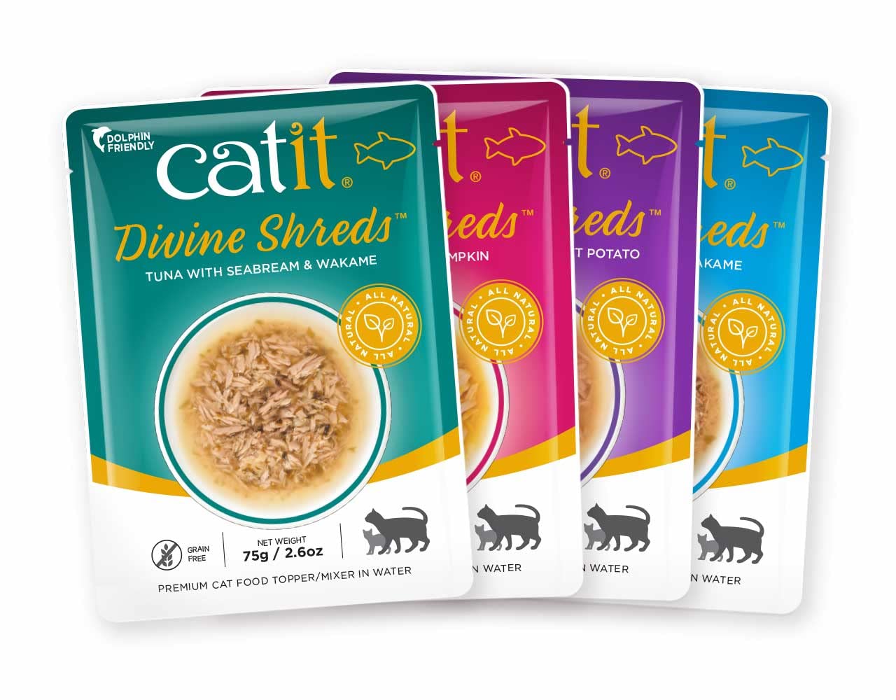 Foto 3 pulgar | Adorno De Comida Para Gatos Catit Divine Shreds Premium Tuna, Paquete De 12 - Venta Internacional.