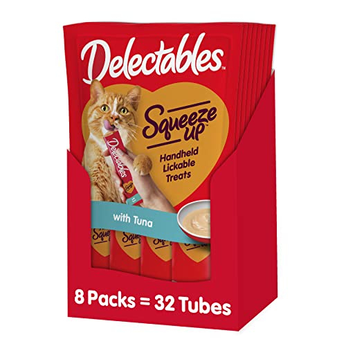 Wet Cat Treats Hartz Delectables Squeeze Up, Atún, 8 X 14 G (paquete) - Venta Internacional.