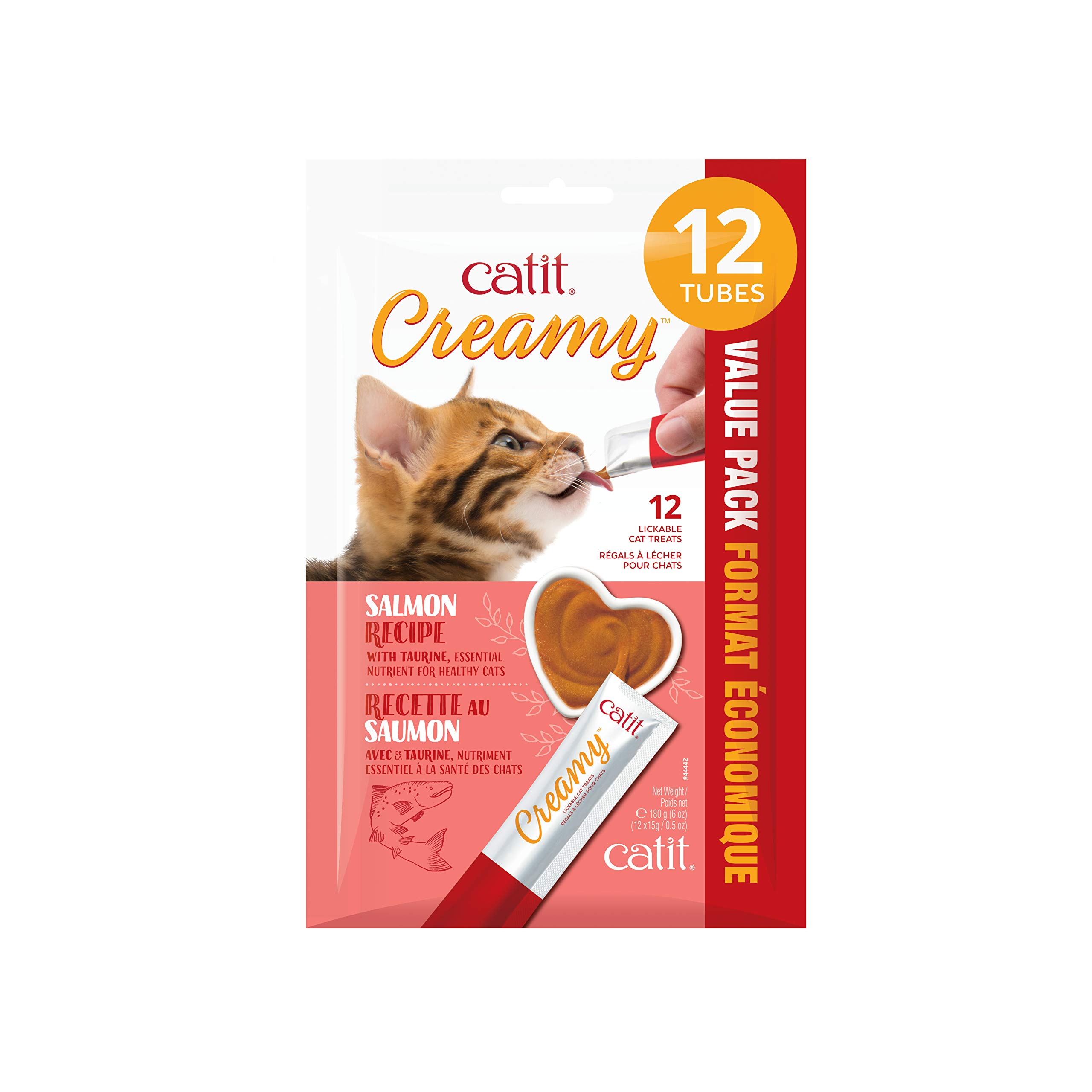 Foto 2 pulgar | Lickable Cat Treat Catit, Sabor Cremoso A Salmón, Paquete De 12 - Venta Internacional.