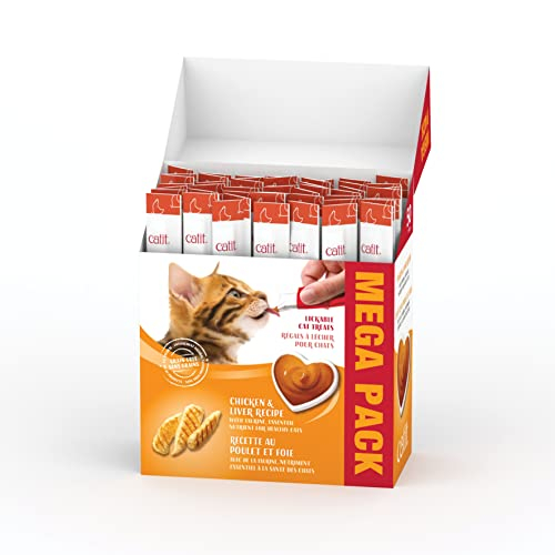 Foto 3 pulgar | Cat Treat Catit, Cremoso, Lamible, Pollo E Hígado, Paquete De 50 - Venta Internacional.