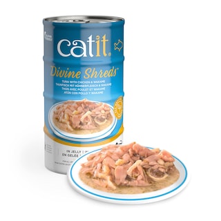 Foto 1 | Comida Húmeda Para Gatos Catit Divine Desmenuzada En Gelatina De Atún Con Pollo - Venta Internacional.