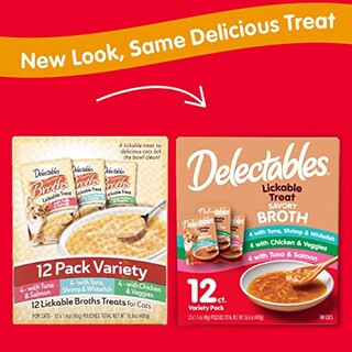 Foto 2 | Caldos Salados Wet Cat Treat Delectables, 42 Ml, Paquete De 12 Unidades, Hartz - Venta Internacional.