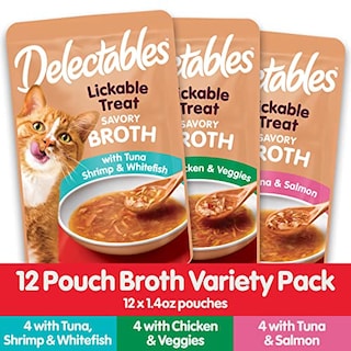 Foto 4 | Caldos Salados Wet Cat Treat Delectables, 42 Ml, Paquete De 12 Unidades, Hartz - Venta Internacional.