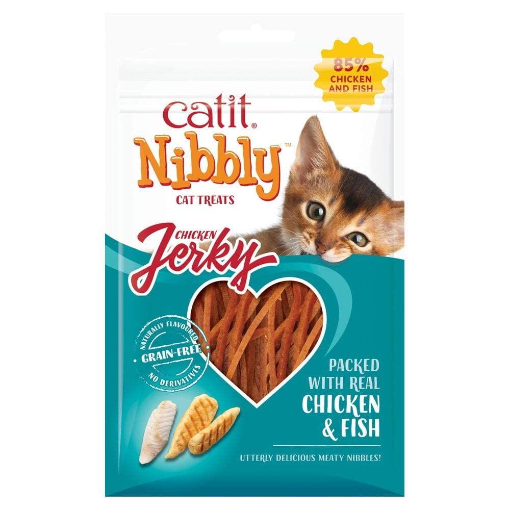 Cat Treats Catit Nibbly Jerky Chicken & Fish 30 G (paquete De 1) - Venta Internacional.