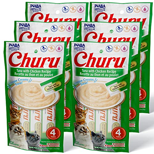 Puré Cremoso De Atún Con Pollo Para Lamer Churu De Cat Treats Inaba - Venta Internacional.