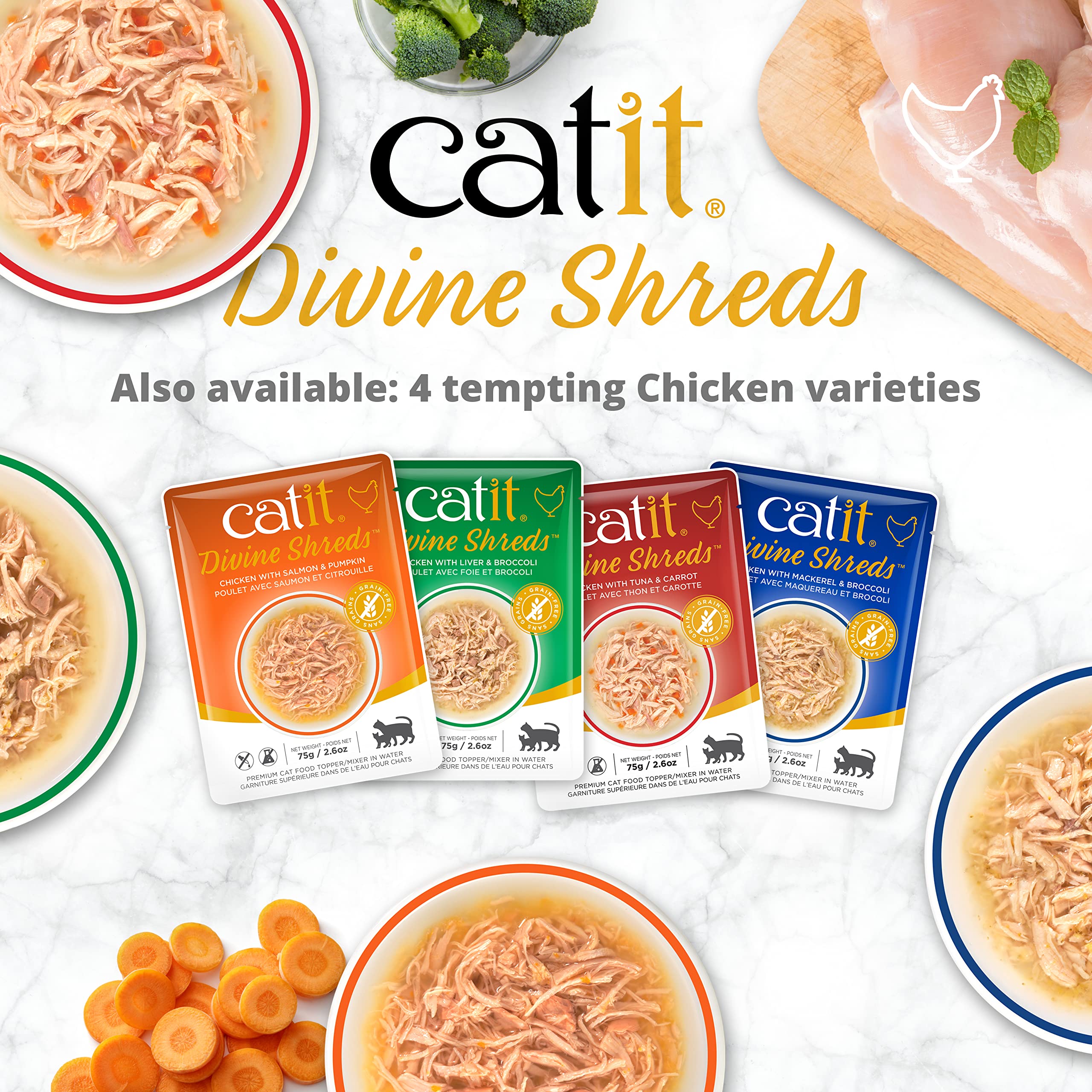 Foto 6 pulgar | Alimento Para Gatos Catit Divine Desmenuza Atún Con Pollo Y Wakame - Venta Internacional.