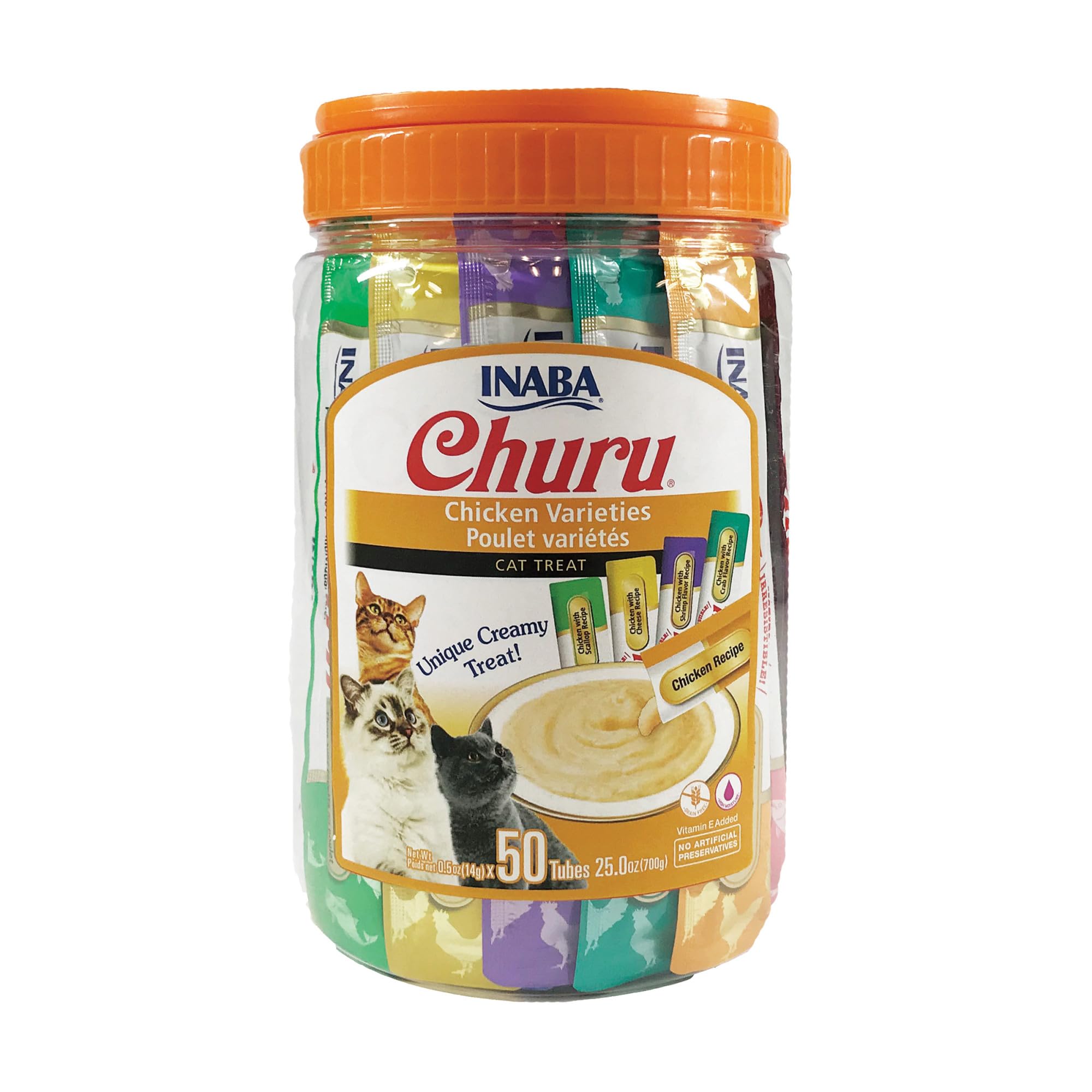 Foto 2 pulgar | Puré Cremoso Cat Treats Inaba Churu, 14 Ml X 50 Tubos De Pollo - Venta Internacional.