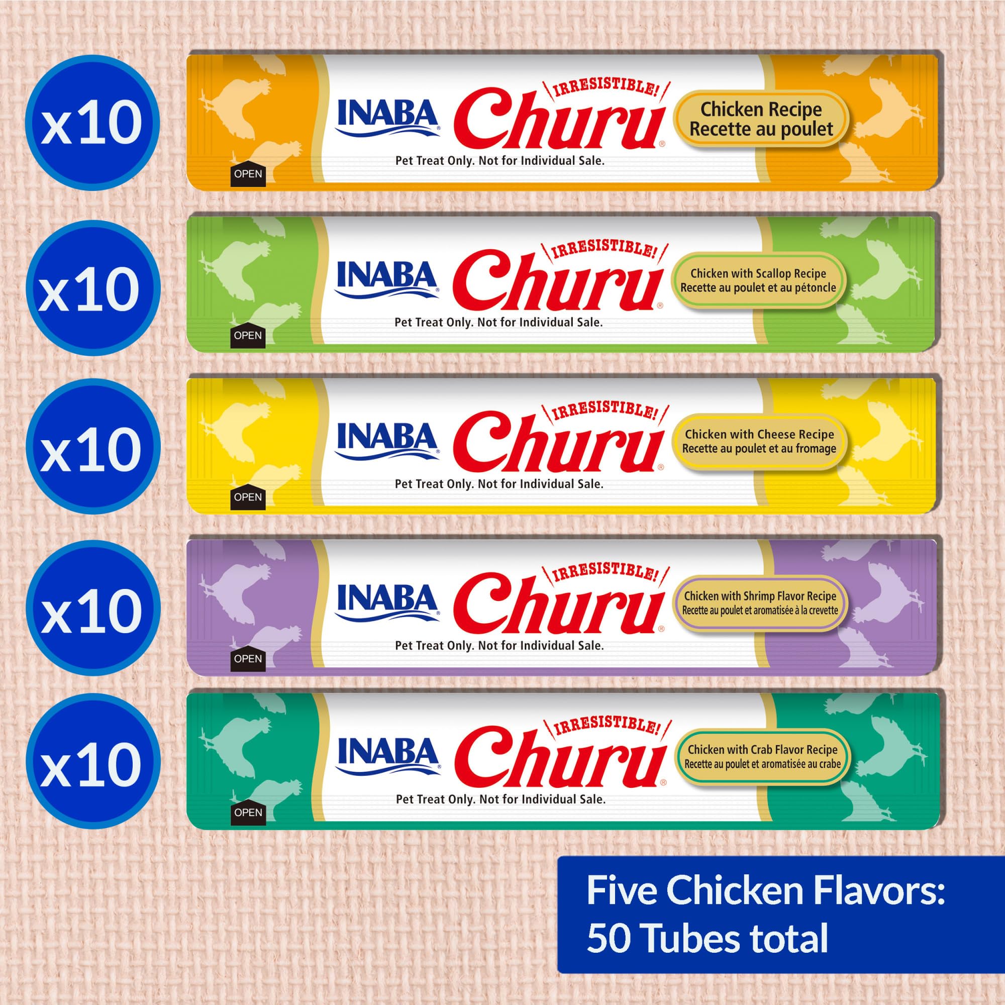 Foto 4 pulgar | Puré Cremoso Cat Treats Inaba Churu, 14 Ml X 50 Tubos De Pollo - Venta Internacional.